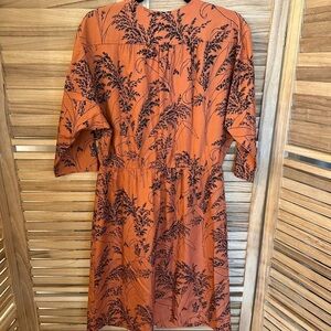 Anthropologie Whit Floral Button Down Dress Size 6